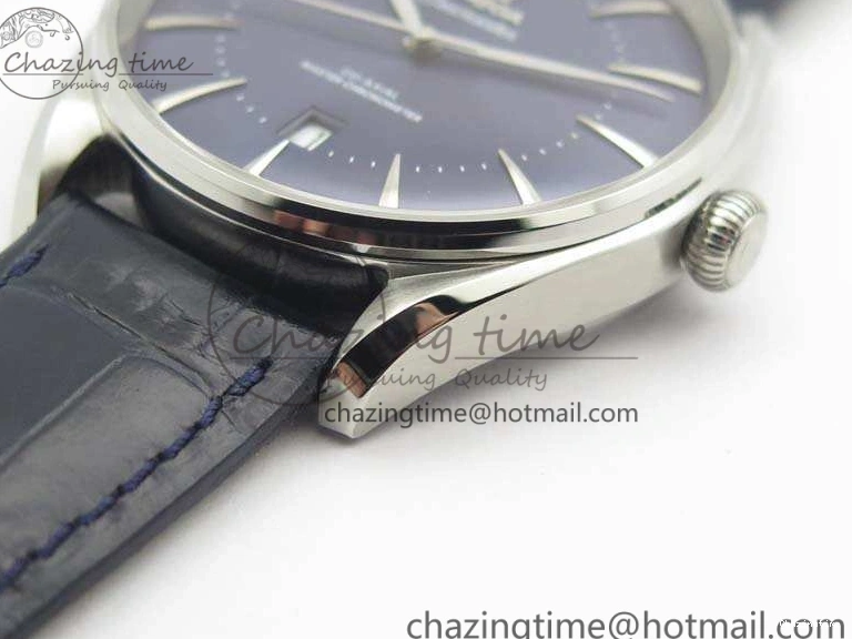 0228 Upgraded Seamaster Edizione Venezia SS Best Edition Blue Dial On Leather Strap A 8121